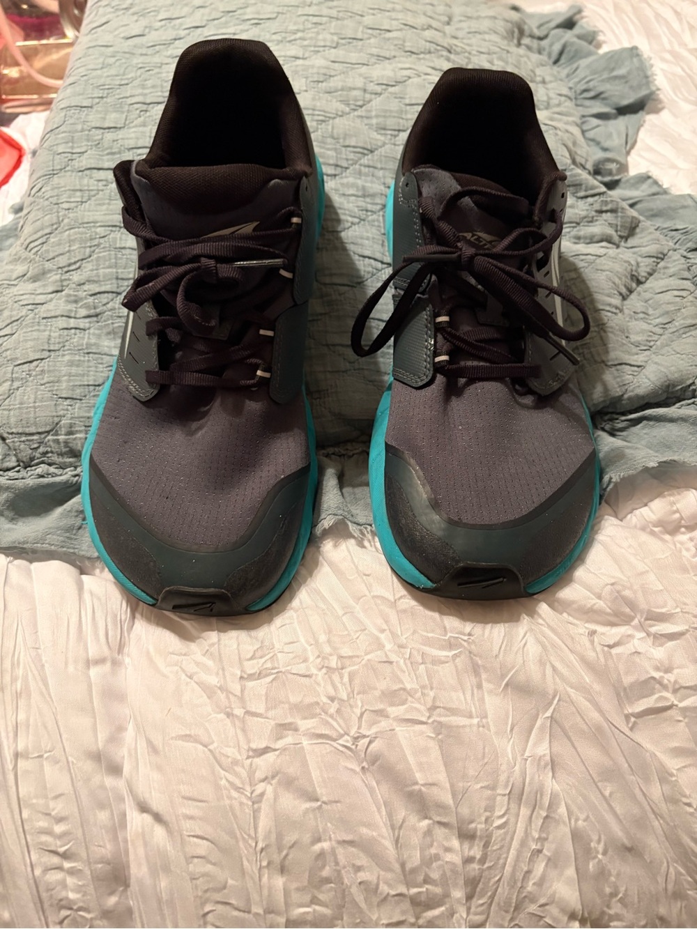Altra Gray and Teal Trail Running Shoes
